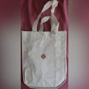 lululemon athletica Cream Tote with Red Logo